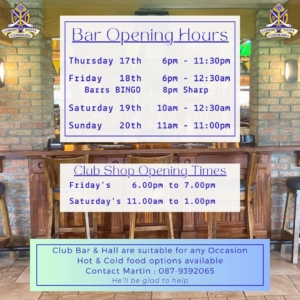 Bar Opening Hours