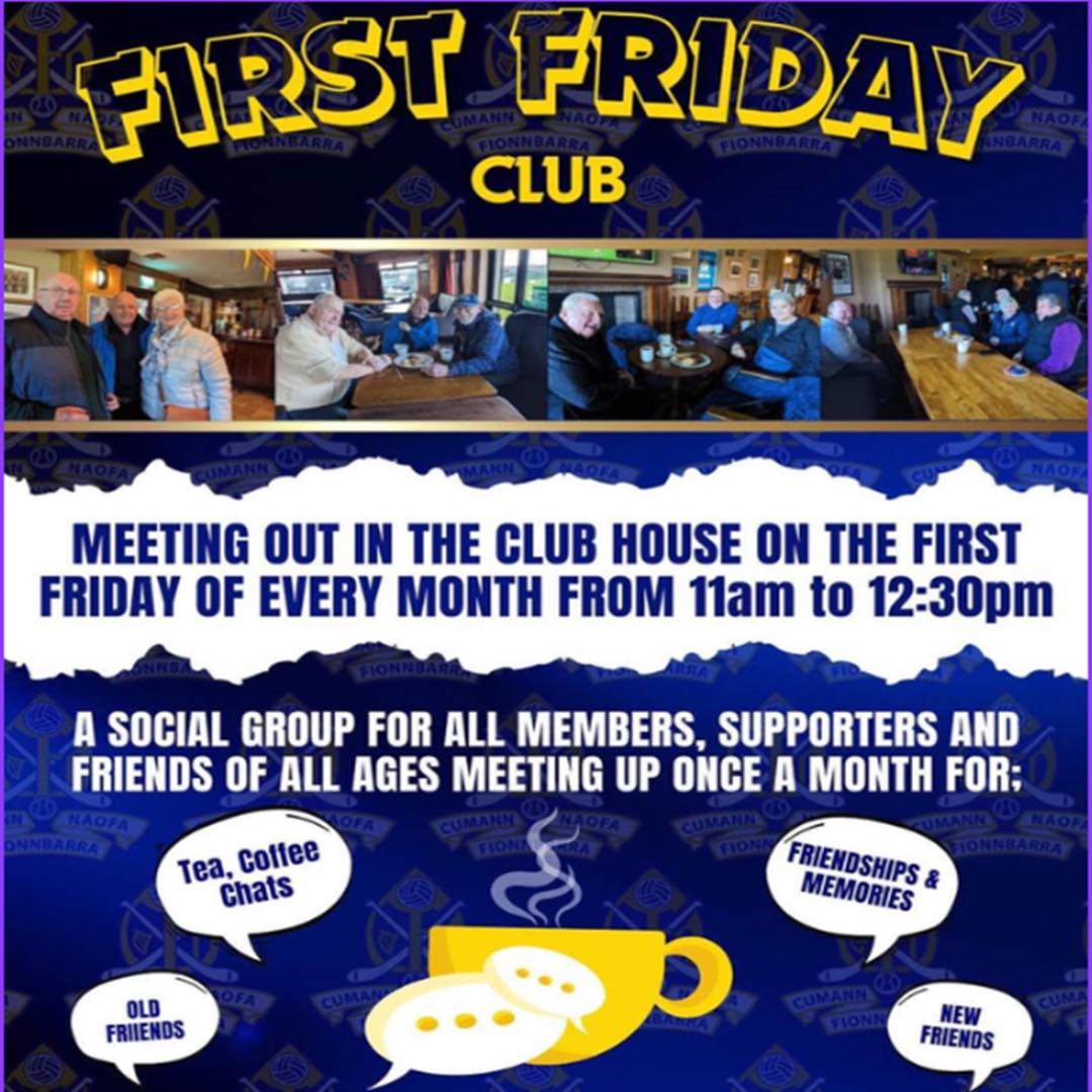 First Friday Club meeting this Friday April 5th