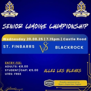 St. Finbarr’s vs Blackrock – Senior Camogie Championship | Throw-In 7:15pm, Aug 20