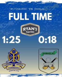 Dominant Display! St. Finbarrs Power Past Douglas with 1-25 to 0-18 Victory