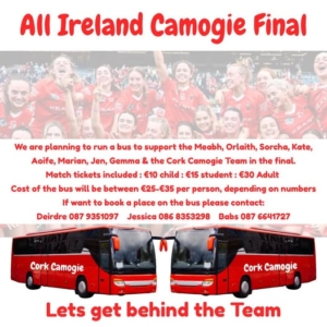 All-Ireland Camogie Final Supporters Bus – Let’s Get Behind the Cork Team!