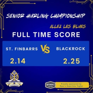 St. Finbarr’s vs Blackrock – Senior Hurling Championship Final Score