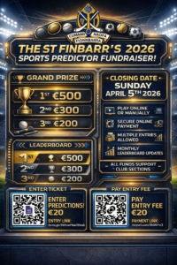 Introducing the First-Ever St Finbarr’s Sports Predictor Fundraiser! 🏆